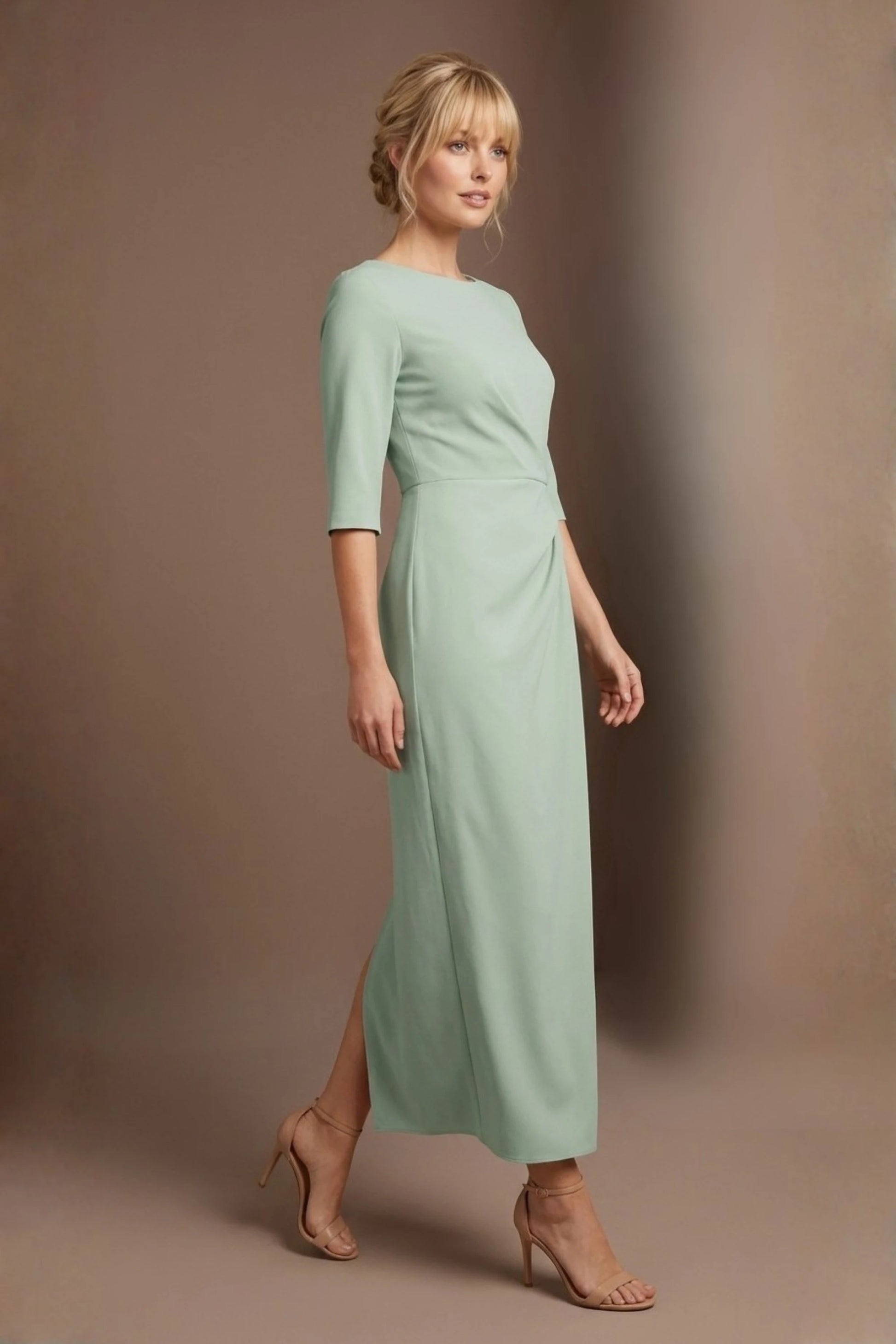 Havana Boat Neck Maxi Dress