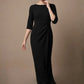 Havana Boat Neck Maxi Dress
