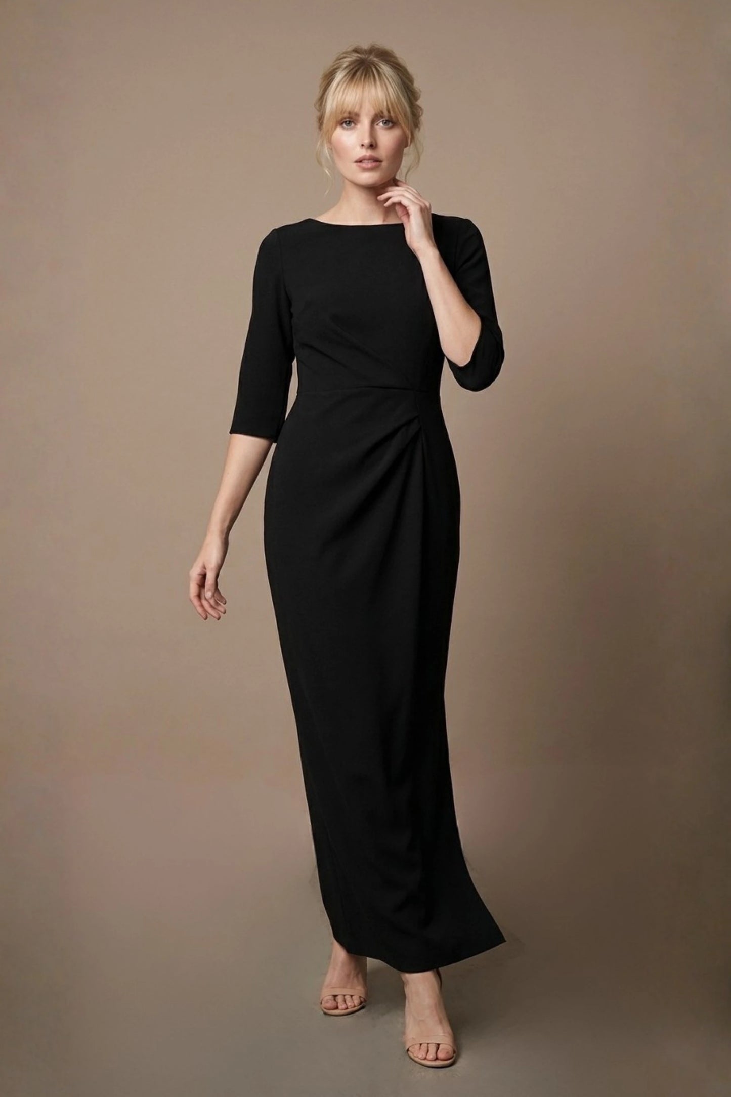 Havana Boat Neck Maxi Dress