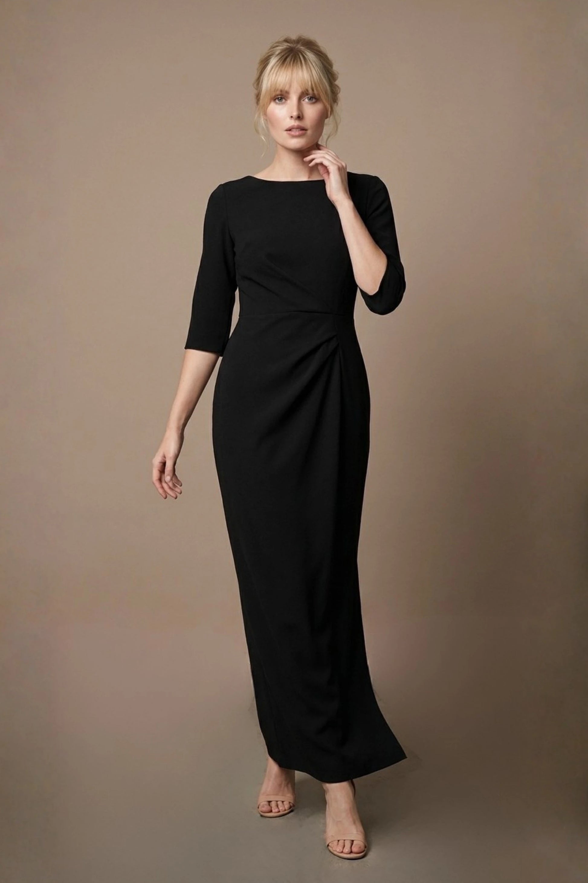 Havana Boat Neck Maxi Dress