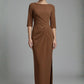Havana Boat Neck Maxi Dress