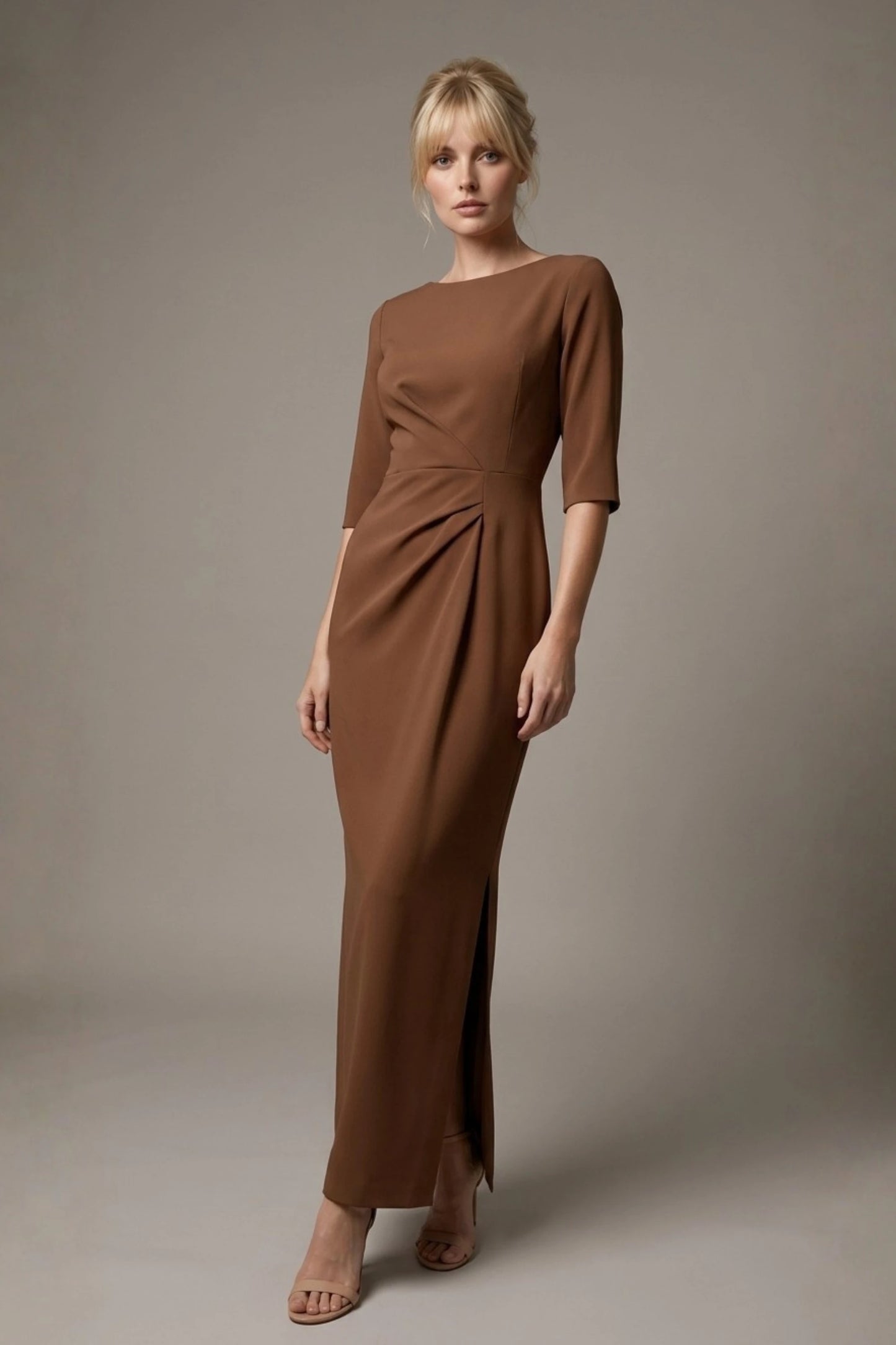 Havana Boat Neck Maxi Dress
