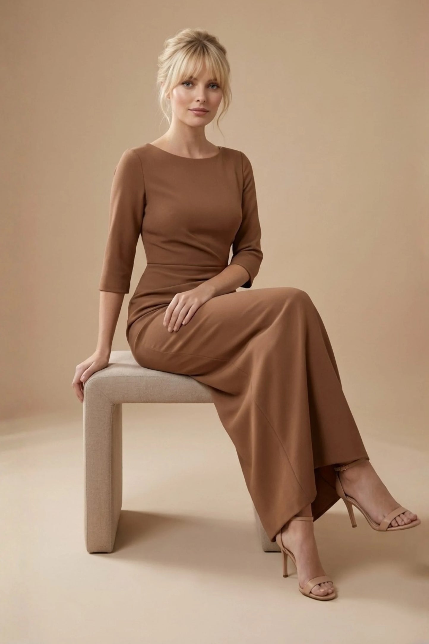 Havana Boat Neck Maxi Dress