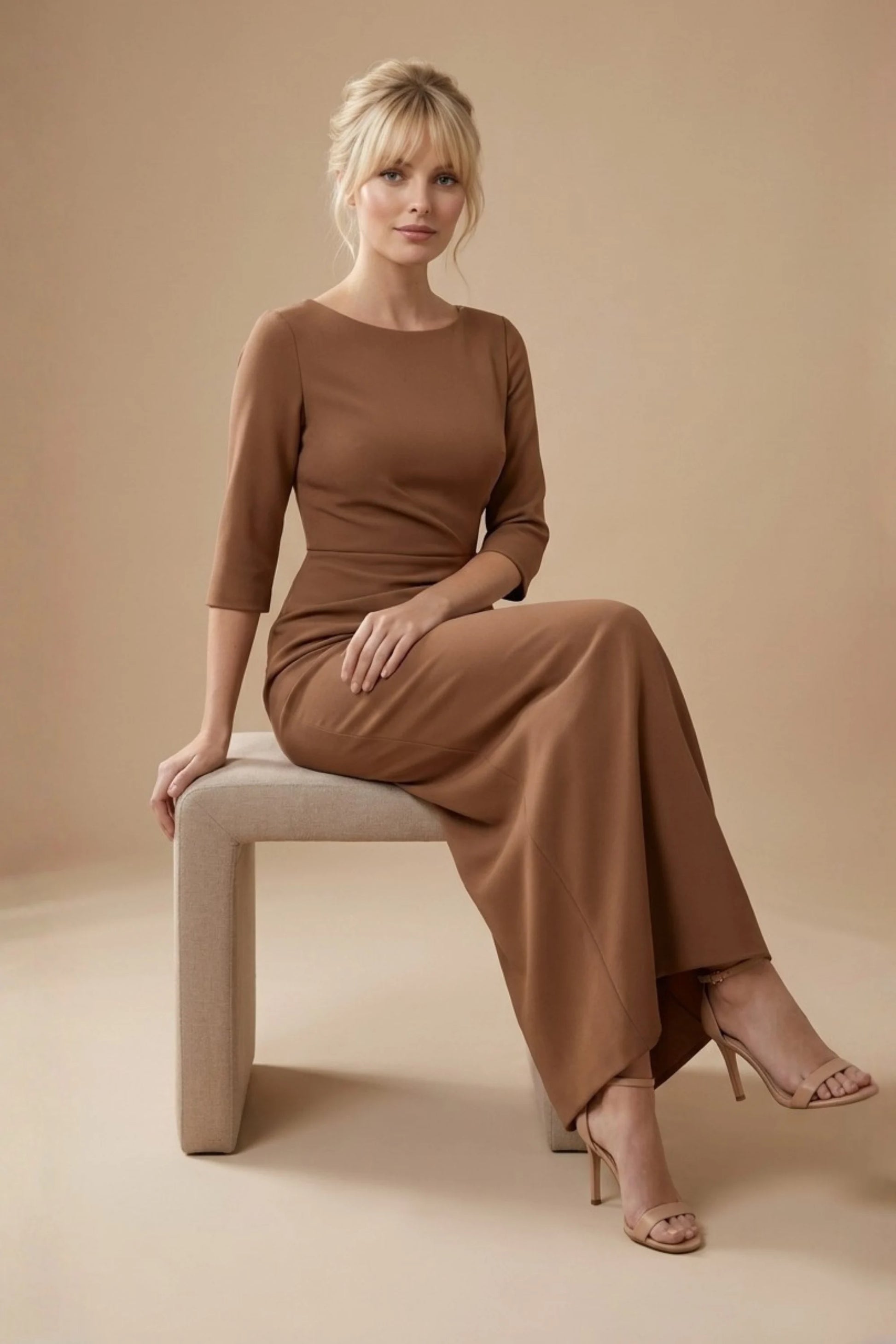 Havana Boat Neck Maxi Dress