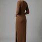 Havana Boat Neck Maxi Dress