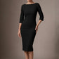Lorelai Pleated 3/4 Sleeve Pencil Dress