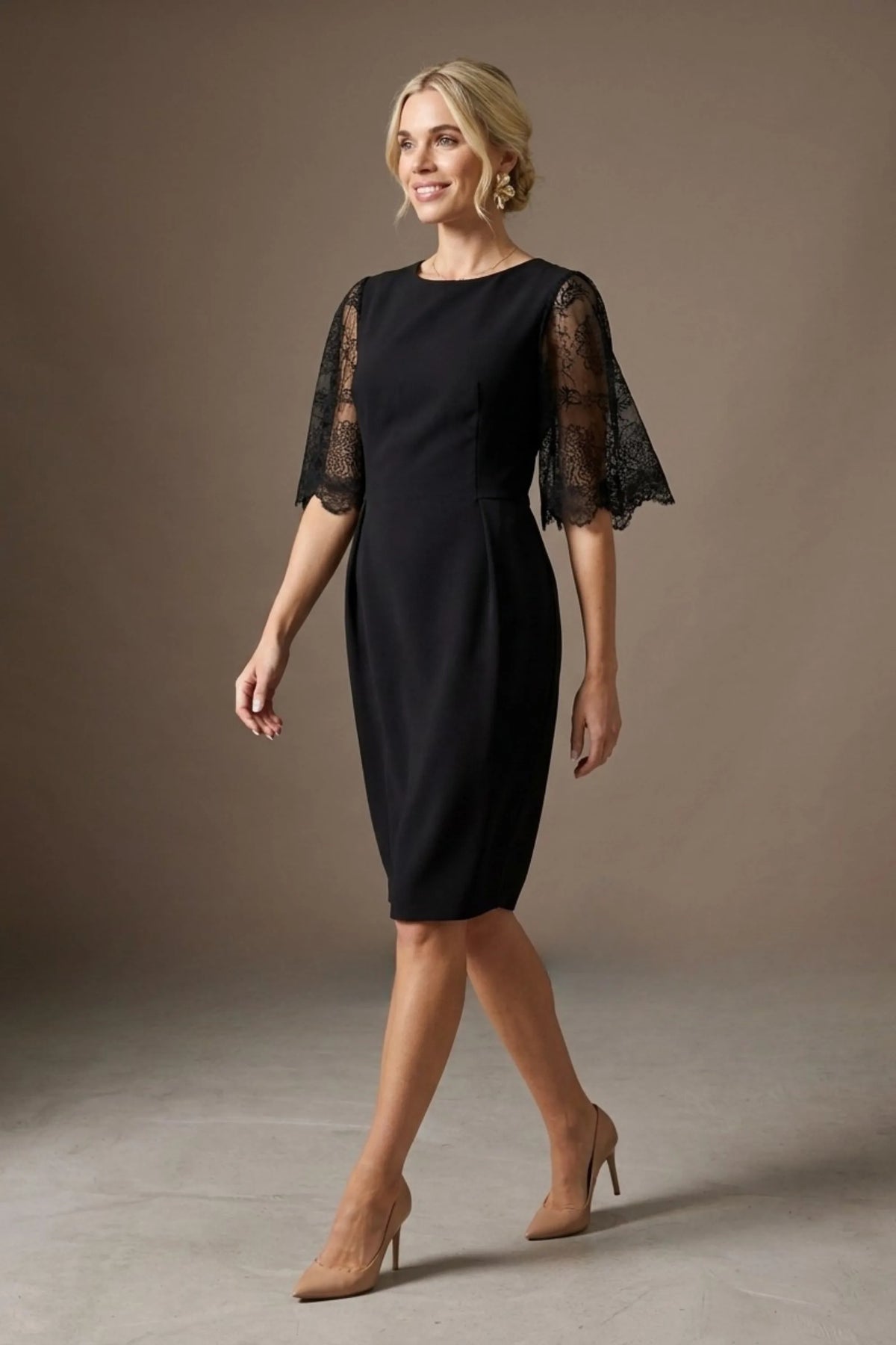 Lovelock French Lace Sleeve Dress