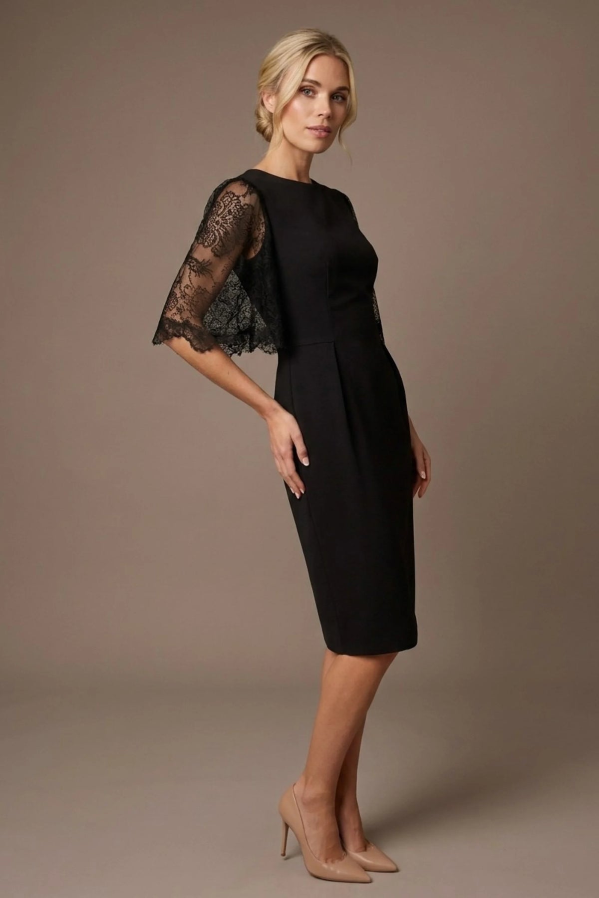 Lovelock French Lace Sleeve Dress