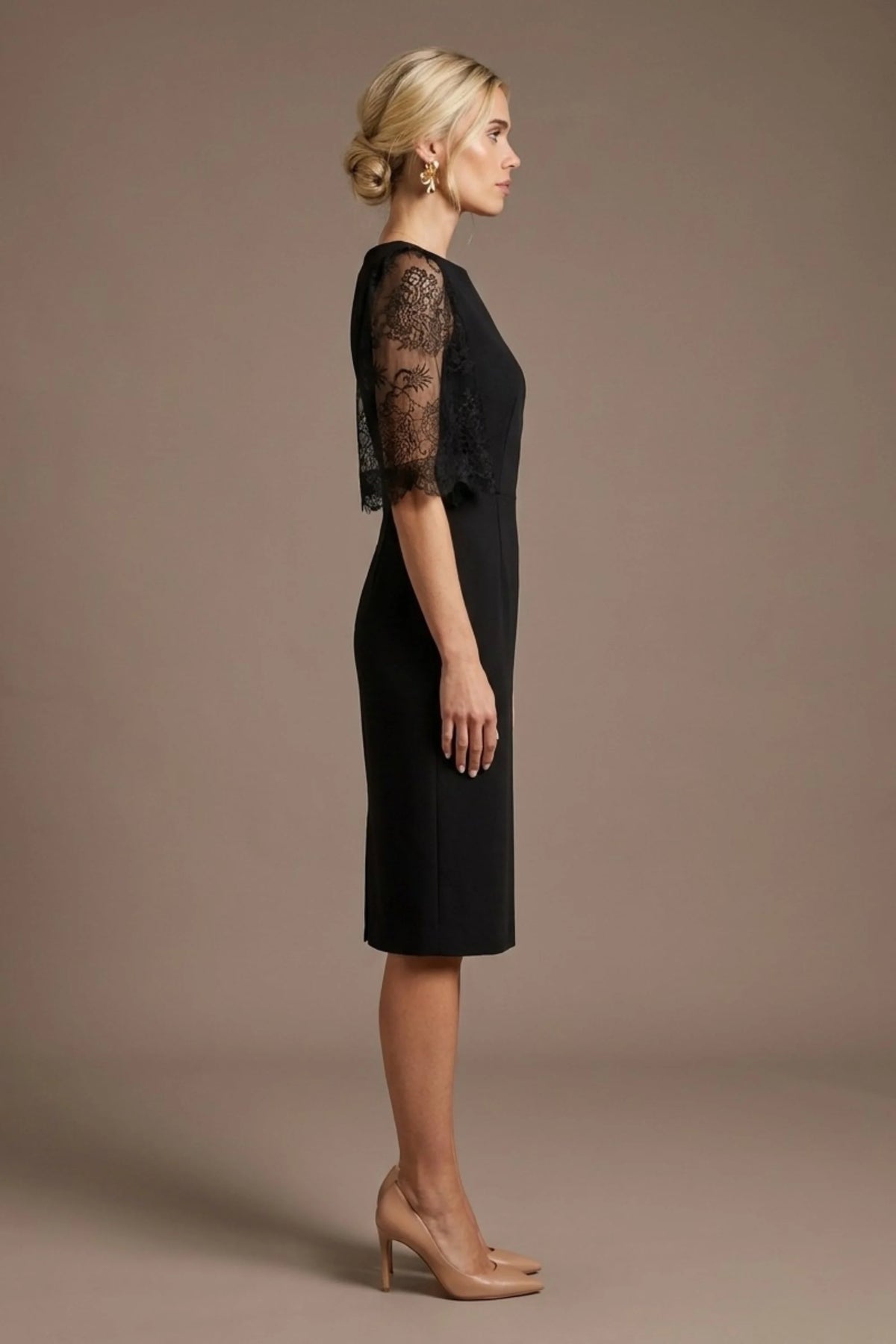 Lovelock French Lace Sleeve Dress