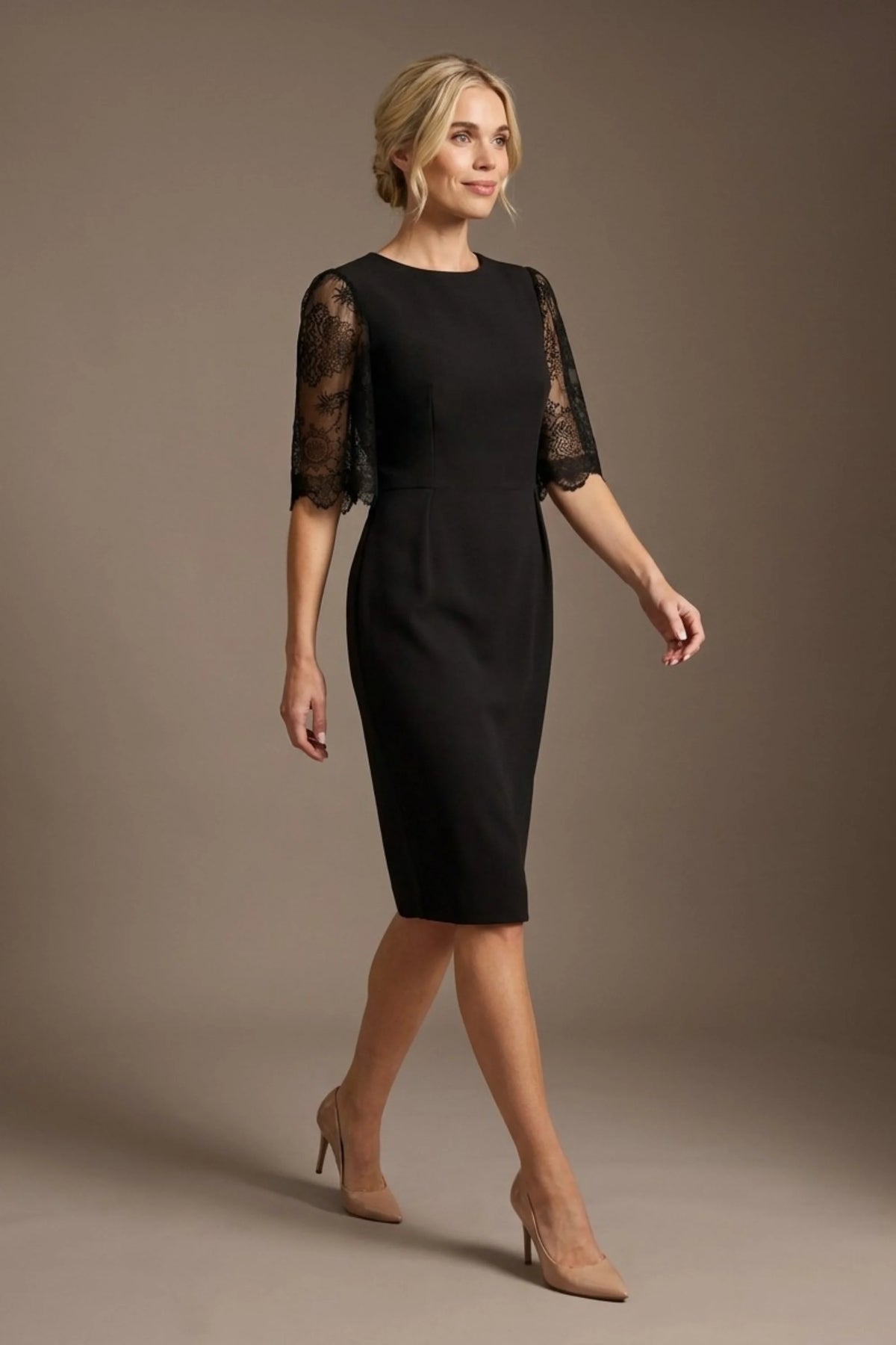 Lovelock French Lace Sleeve Dress