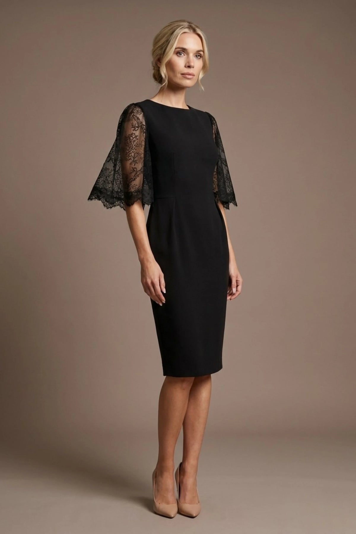 Lovelock French Lace Sleeve Dress