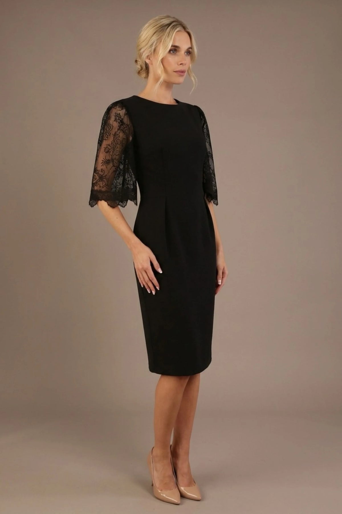 Lovelock French Lace Sleeve Dress