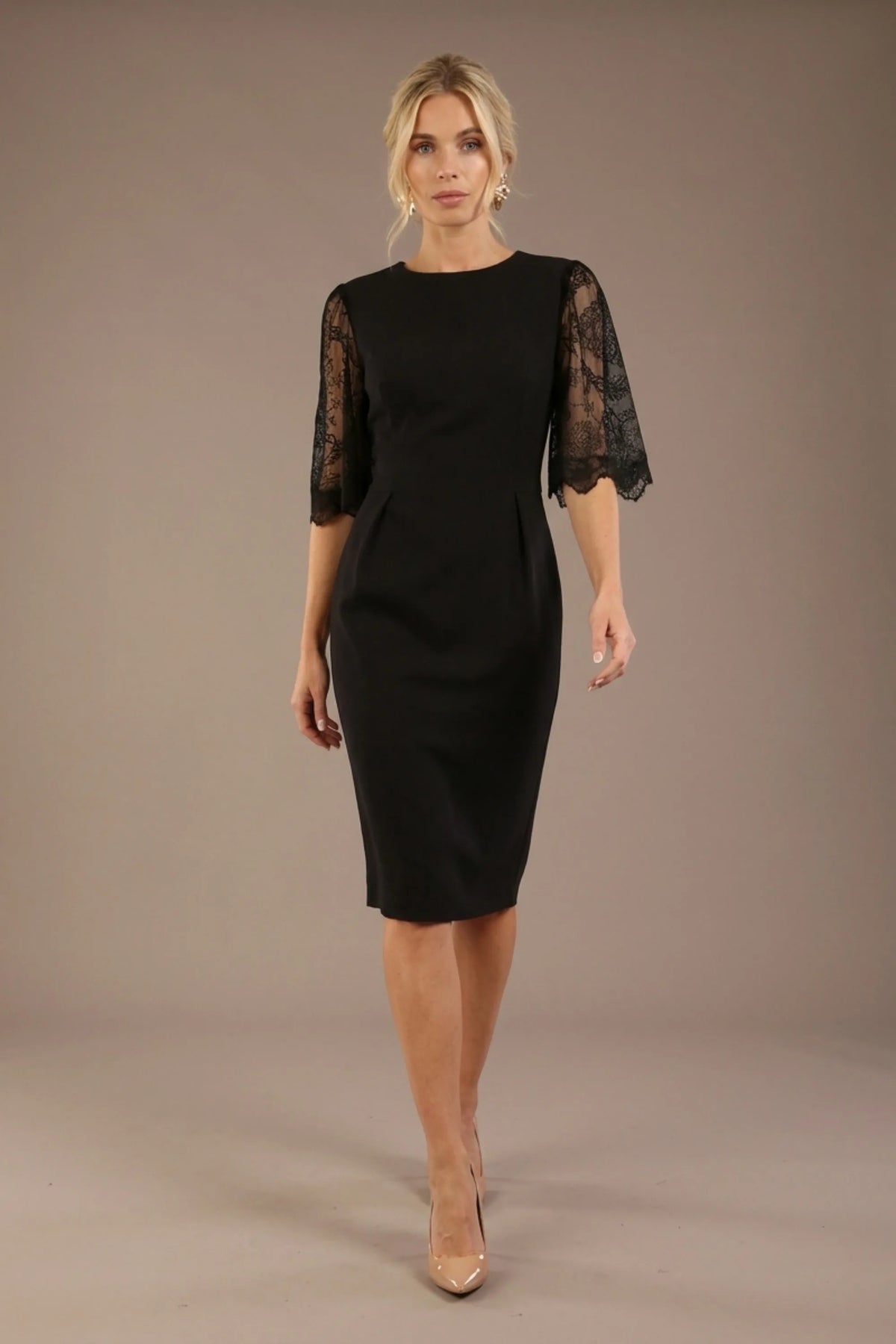 Lovelock French Lace Sleeve Dress