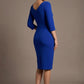 Liana Asymmetric Tie-Neck Pencil Dress