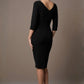 Liana Asymmetric Tie-Neck Pencil Dress