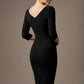 Liana Asymmetric Tie-Neck Pencil Dress