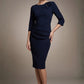 Liana Asymmetric Tie-Neck Pencil Dress