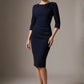 Liana Asymmetric Tie-Neck Pencil Dress