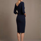 Liana Asymmetric Tie-Neck Pencil Dress