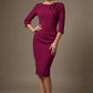 Liana Asymmetric Tie-Neck Pencil Dress