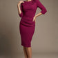Liana Asymmetric Tie-Neck Pencil Dress