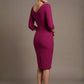 Liana Asymmetric Tie-Neck Pencil Dress