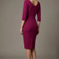 Liana Asymmetric Tie-Neck Pencil Dress