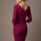 Liana Asymmetric Tie-Neck Pencil Dress