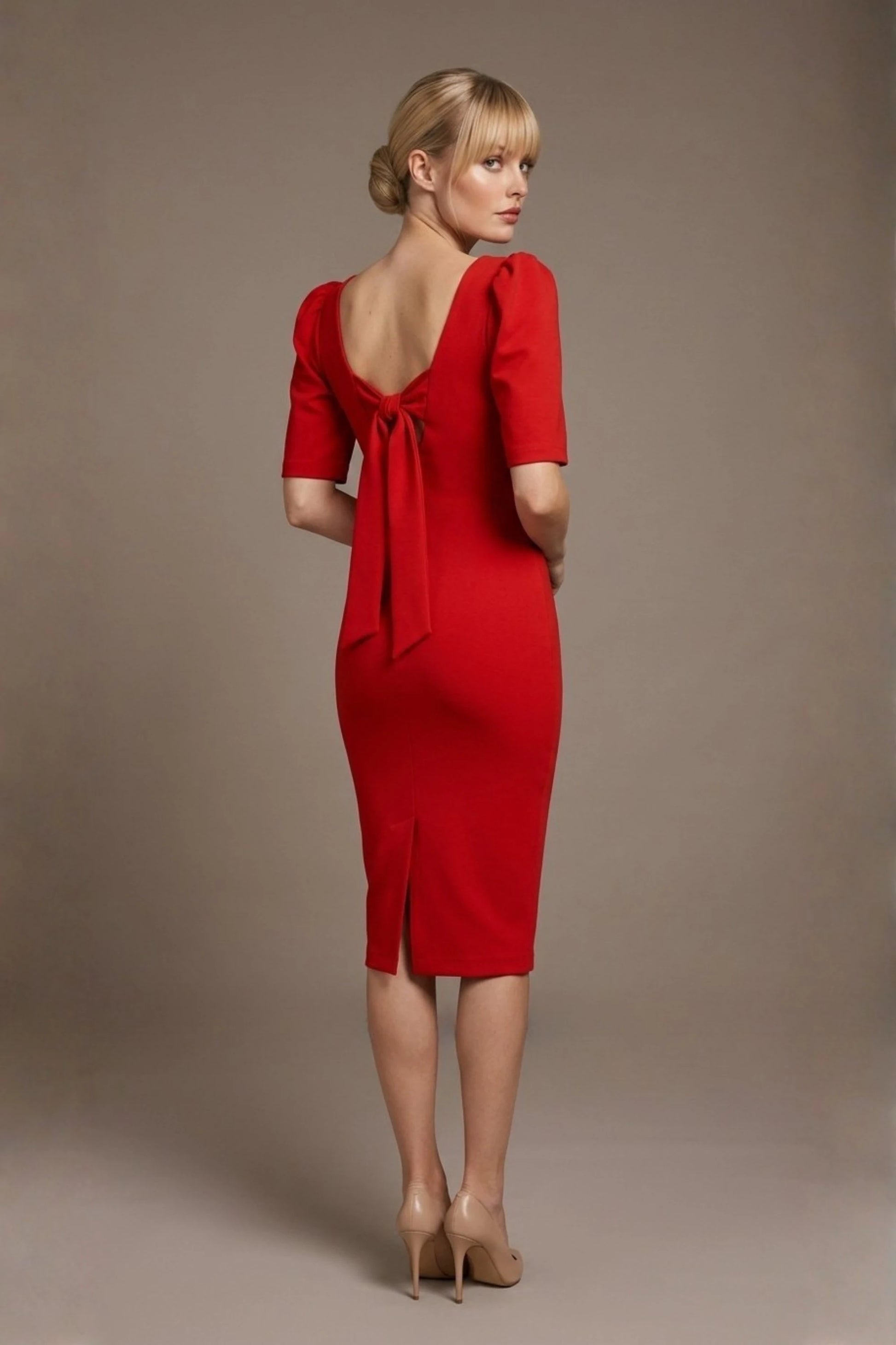 Leiston Open-Back Pencil Dress