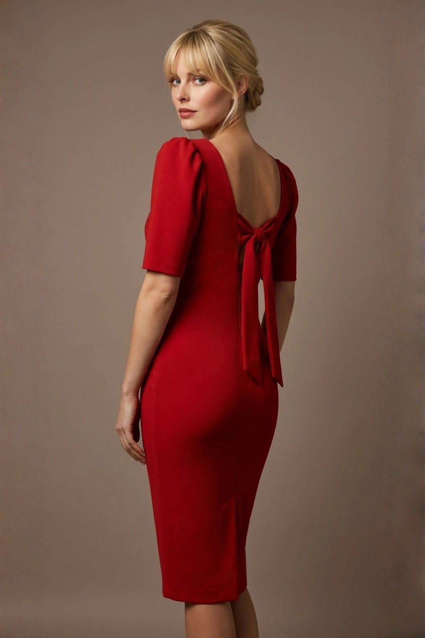 Leiston Open-Back Pencil Dress