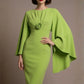 Federica Cape-Sleeve Pencil Dress