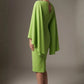 Federica Cape-Sleeve Pencil Dress
