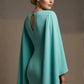 Federica Cape-Sleeve Pencil Dress