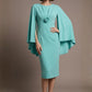 Federica Cape-Sleeve Pencil Dress