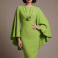 Federica Cape-Sleeve Pencil Dress