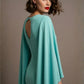 Federica Cape-Sleeve Pencil Dress