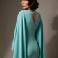Federica Cape-Sleeve Pencil Dress