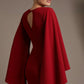 Federica Cape-Sleeve Pencil Dress