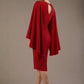 Federica Cape-Sleeve Pencil Dress