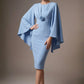 Federica Cape-Sleeve Pencil Dress