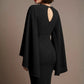 Federica Cape-Sleeve Pencil Dress