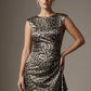 Thame Asymmetric Satin Cascade Dress