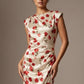 Thame Asymmetric Satin Cascade Dress