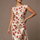 Thame Asymmetric Satin Cascade Dress