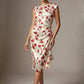 Thame Asymmetric Satin Cascade Dress