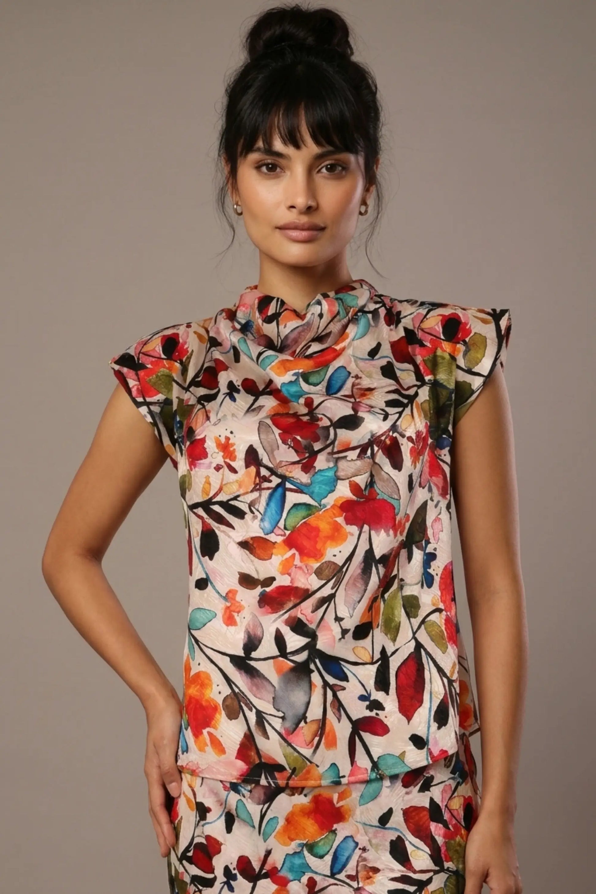 Arundel Cowl Neck & Swing Skirt Co-ord