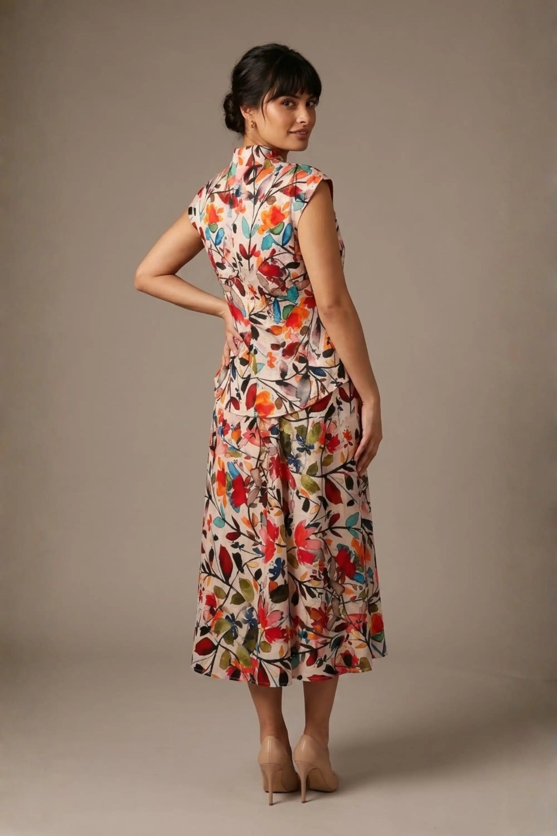 Arundel Cowl Neck & Swing Skirt Co-ord