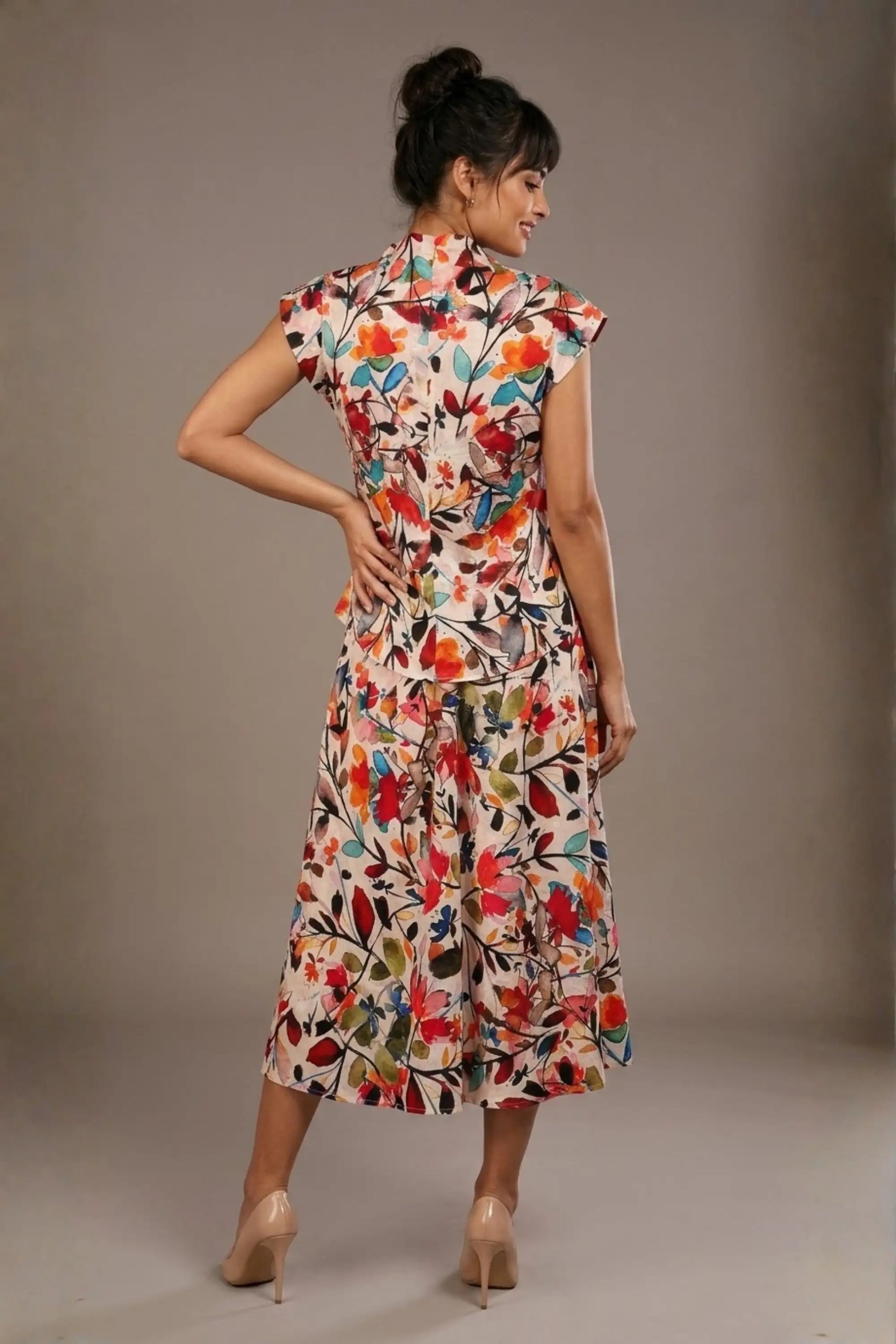 Arundel Cowl Neck & Swing Skirt Co-ord