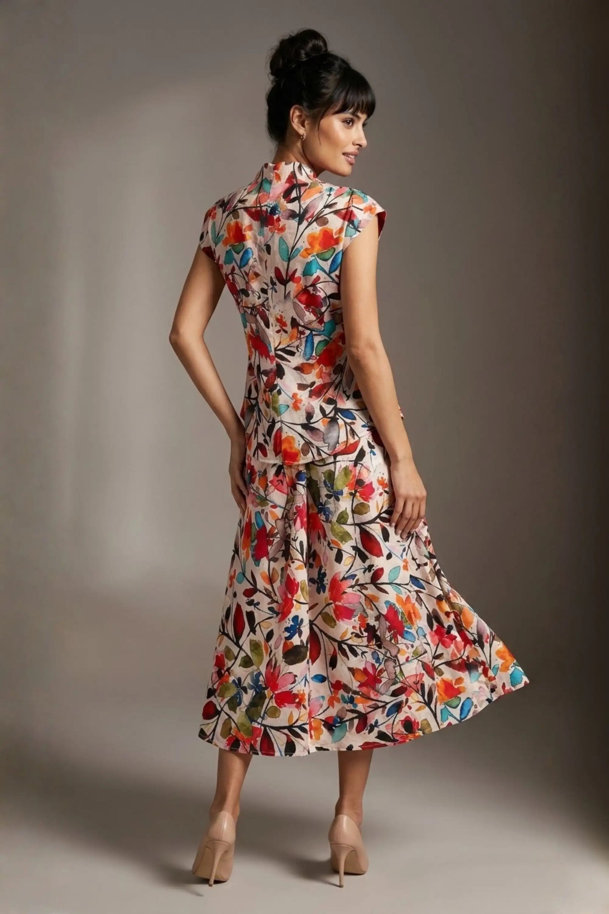 Arundel Cowl Neck & Swing Skirt Co-ord