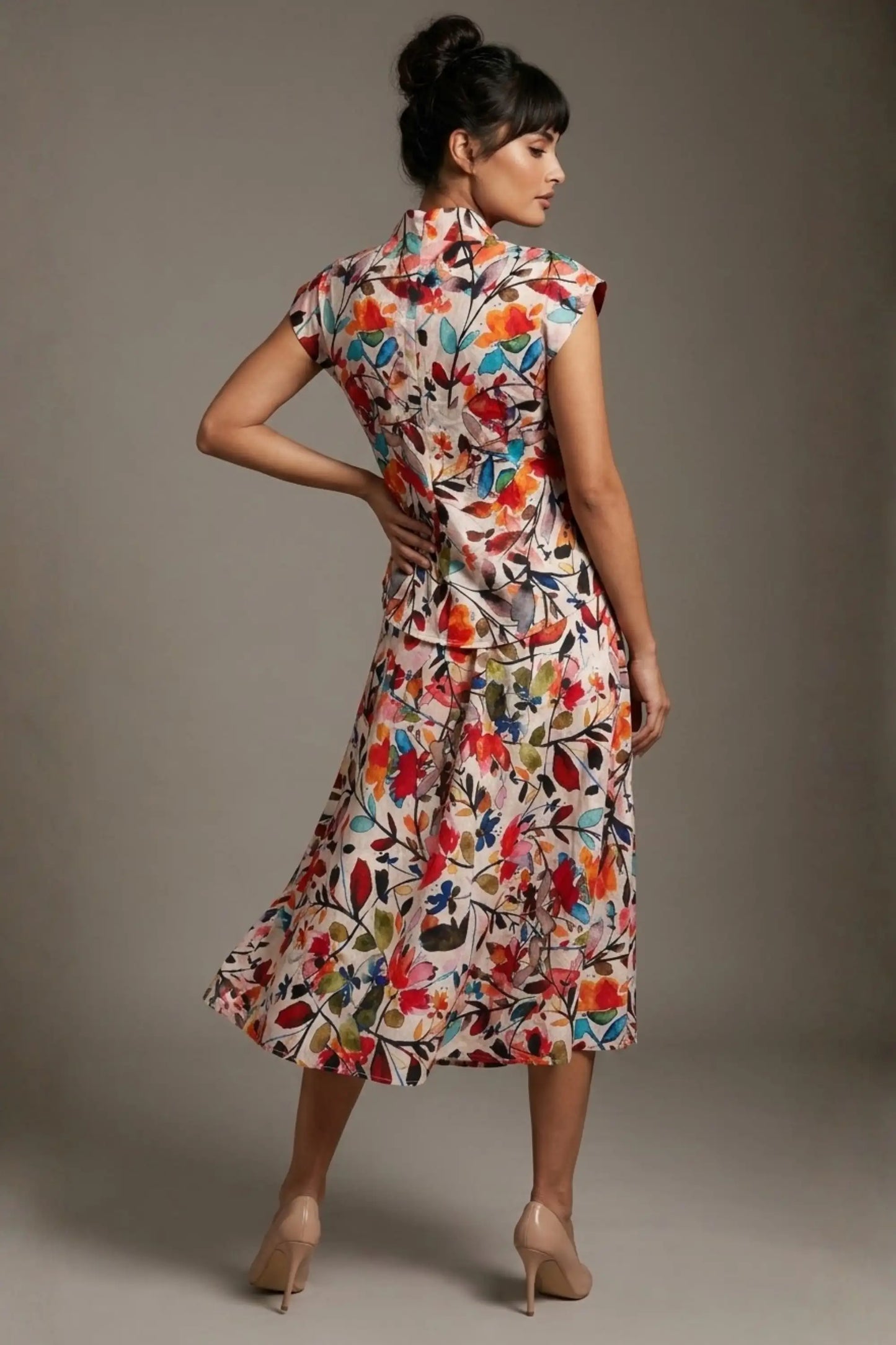 Arundel Cowl Neck & Swing Skirt Co-ord